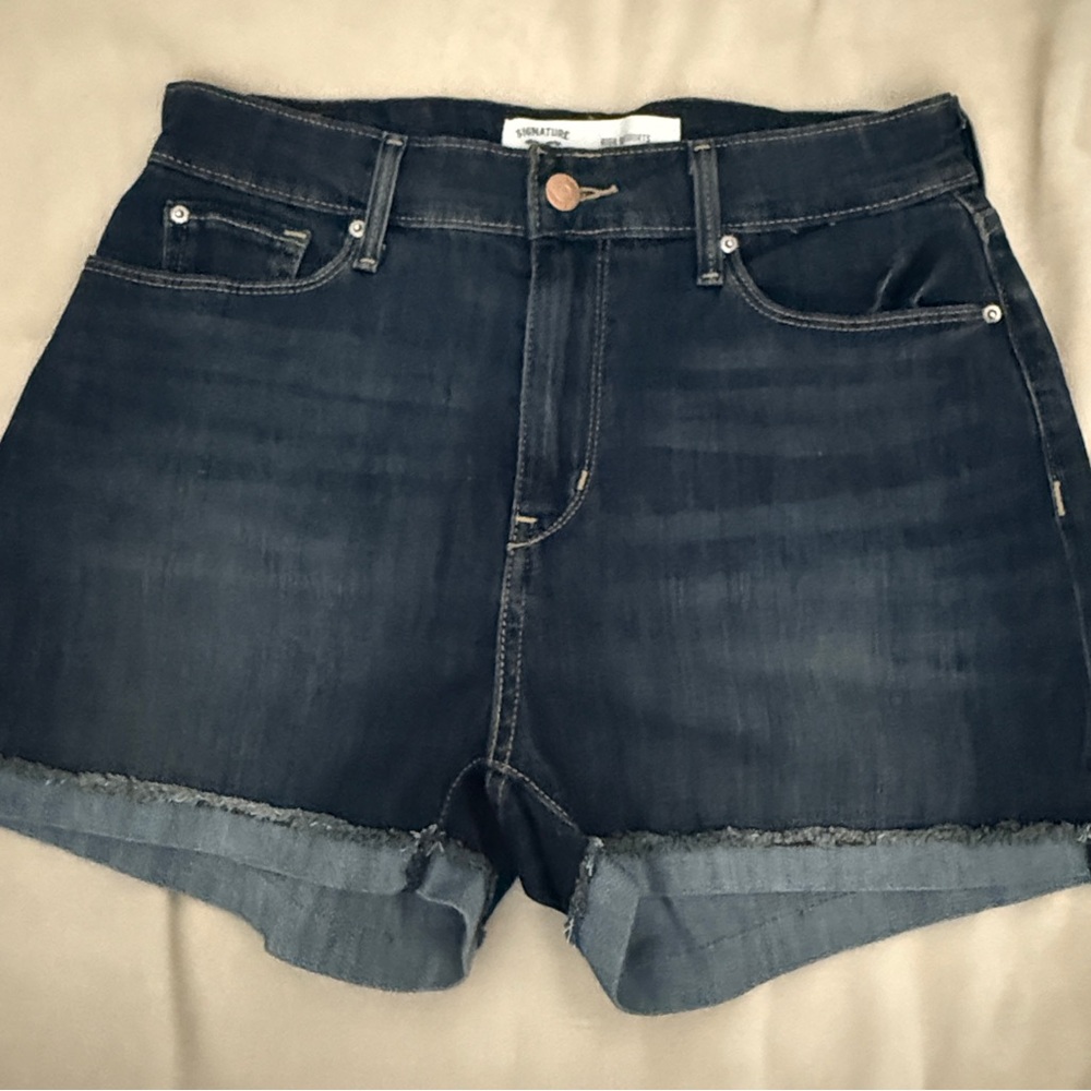 LEVI STRAUSS Womens Size 8/29 Cuffed‎ Denim Blue Jean Shorts